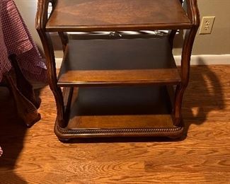 3 tiered wooden shelf 