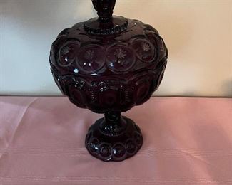 LE Smith Purple moon and stars compote 