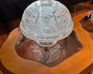 Press cut covered cake stand 