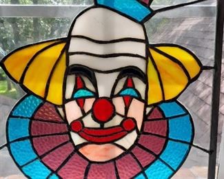 Clown stain glass