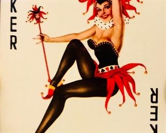 Vargas pinup playing card. I’m a card short of the full 53 deck so we’ll offer individuals for choice. 