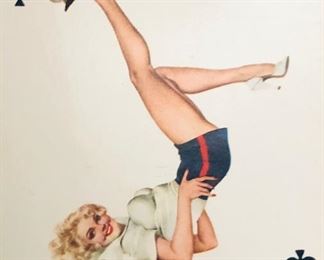 Vargas pinup playing card. I’m a card short of the full 53 deck so we’ll offer individuals for choice. 