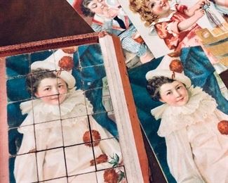 Up on Tuesday night - a Victorian era wooden blocks puzzle with six designs and images for five of them. The sixth is for you puzzle superstars to figure out.