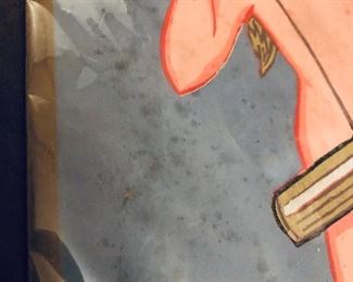 Behold, an original paperboard Cupid Chocloate Malted Dairy Drink Sign going up for your consideration on Tuesday evening with a reasonable reserve. 

You may have seen a similar version as this sign was reworked and reproduced in tin as a decor item in modern times on account of its amazing graphics but nothing compares to how breathtaking the original is. 

This sign is often incorrectly attributed to the 1930s. It is more likely to have been created in 1909-1910 on account of the construction of the sign, the typeface and print style and the fact the Westchester Bottling Wks of New Rochelle, NY was in bankruptcy by 1911 on account of overextending themselves with expansion plans the years previous. 

If you’re a Victorian era paper collector, a beverage sign collector, an antique Valentine enthusiast or into quackery, this is an excellent piece to add to your collection. Measures 22”x14.25” - some stippling bottom left and worn to rounded corners from age. It’s currently plastic wra