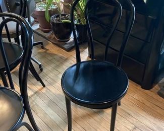 Black bentwood chairs 8 in total