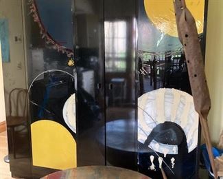 Work of art custom 1980's queen Murphy bed