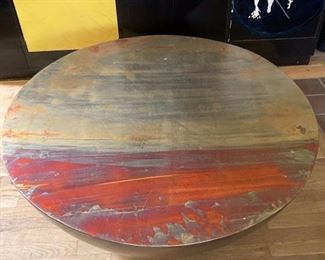 Metal drum table