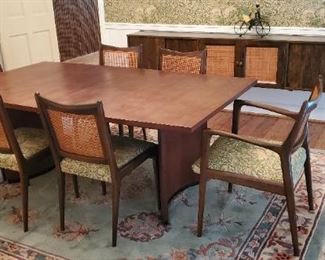 Nice Dining Room Table Chairs and Rug. Wall Unit Sold.
