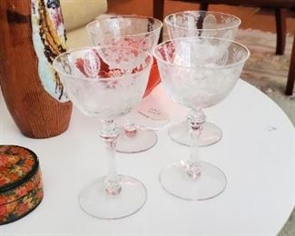 Tiffin "June Night" Stemware