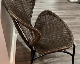 Side of clamshell chair