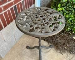 Cast iron garden/deck/balcony side table