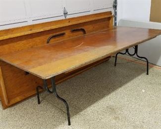 2 wooden, folding tables