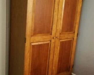 large armoire, has shelf, also has intact cutout for TV