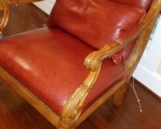 pair leather chairs, super comfortable