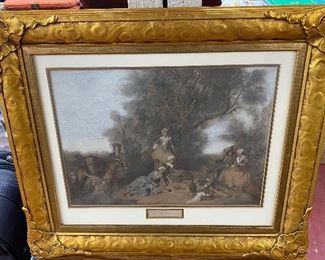 Several Framed Prints with Colonial Themes