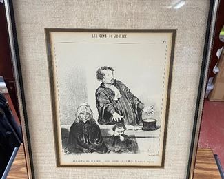 "Les Gems de Justice" Signed and Numbered Lithographs by Honore' Daumier