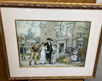 Framed Colonial Themed Print