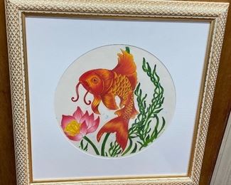 Signed and Dated Fish Art