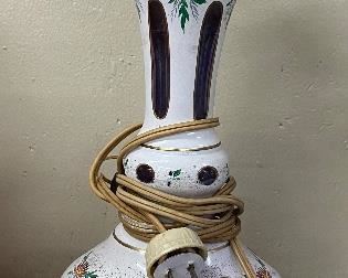 Unusual Porcelain Luster Lamp