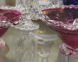 Pair of Rossi Art Glass Bowls