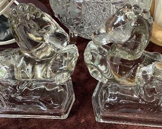 Pair of Art Glass Horses