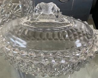 Elegant Glass Covered Bowl