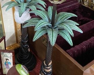 Figural Palm Tree Lamps
