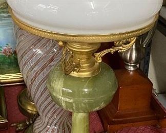 Electrified Antique Marble Lamp