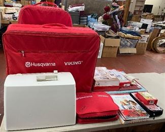 Husqvarna Emerald Viking Sewing Machine and Numerous Accessories/Accessories Sold Separately
