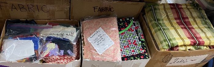 Several Boxes of Fabric