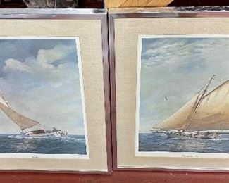 Wellington Ward Signed and Numbered Boating Prints