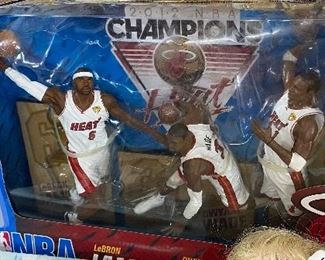 Miami Heat 2012 Champion Starting Lineup Figures in Box