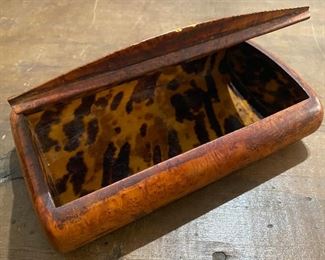 Large Antique Wooden Snuff Box