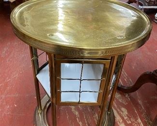 Brass and Marble End Table