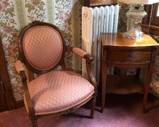 Vintage chair &  side table 