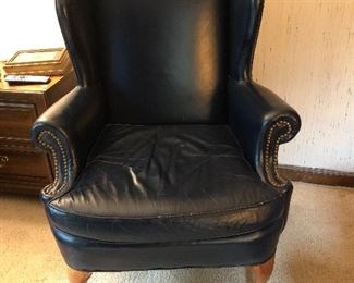 Dark blue leather chair ! 