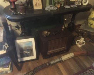 side table, lionel trains