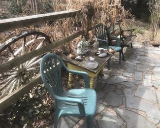 outdoor furniture, accessories, wagon wheels