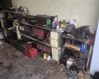 tools, air storage tanks, grinder