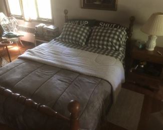 full size 4 poster maple bed