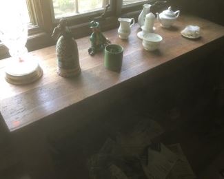 sofa table - irish pottery