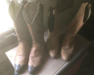 leather cowboy boots - size 10 - 11