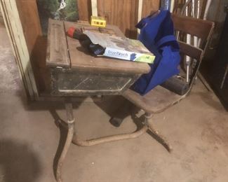 vintage school desk
