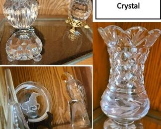 Crystal vases and figurines, Waterford apple