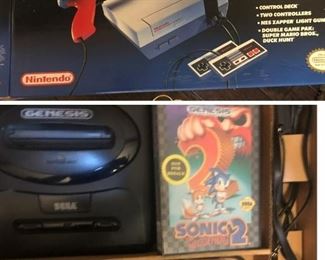 Nintendo NES with accessories