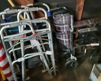 Health care items: Walkers, travel wheel chair