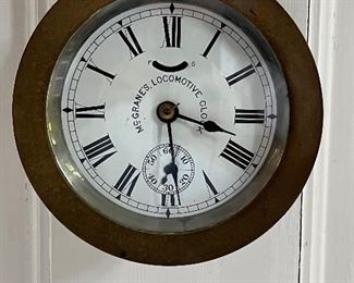 1890s McGranes Sidewind Locomotive Clock…quite valuable 