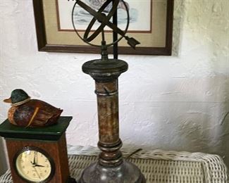 Armillary table lamp…antique 