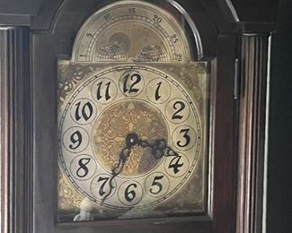 Antique English mahogany grandfather clock