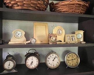 Art Deco Bakelite clocks, vintage alarm clocks and fine grandfather clock miniatures/salesman’s samples